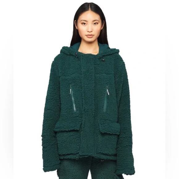 My Mum Made it Hooded Shag Utility Jacket - Aventurine - Picture 2 of 12